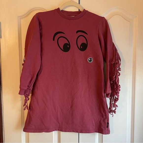 Loud Apparel Time to Go Maroon A-Line Dress Girls Size 12 Organic Cotton - Picture 3 of 12